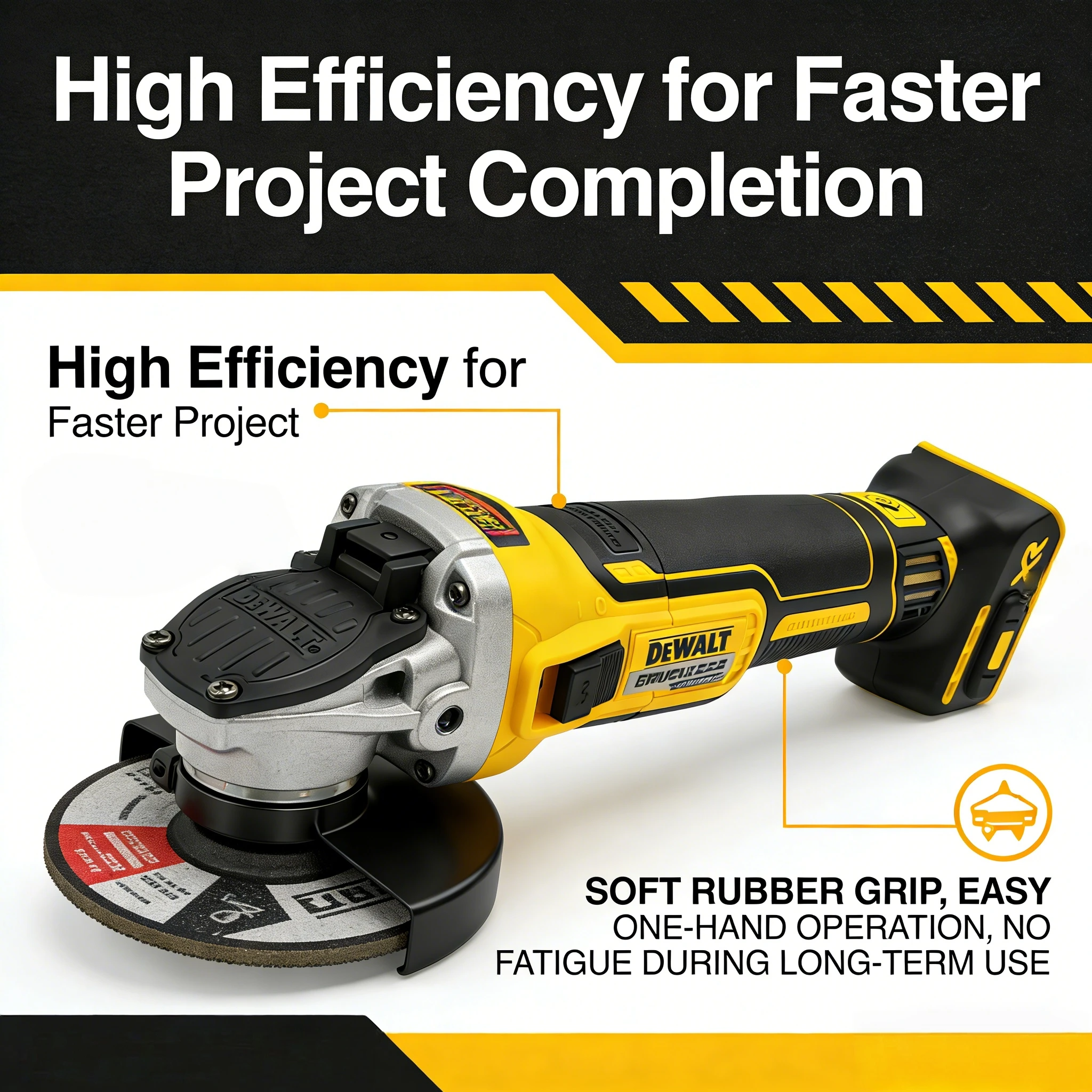 

Угловая шлифмашина DEWALT DCG405 125 мм с плоской головкой, без аккумулятора и зарядного устройства, 20В, литиевая батарея, бесщеточный двигатель, электроинструмент