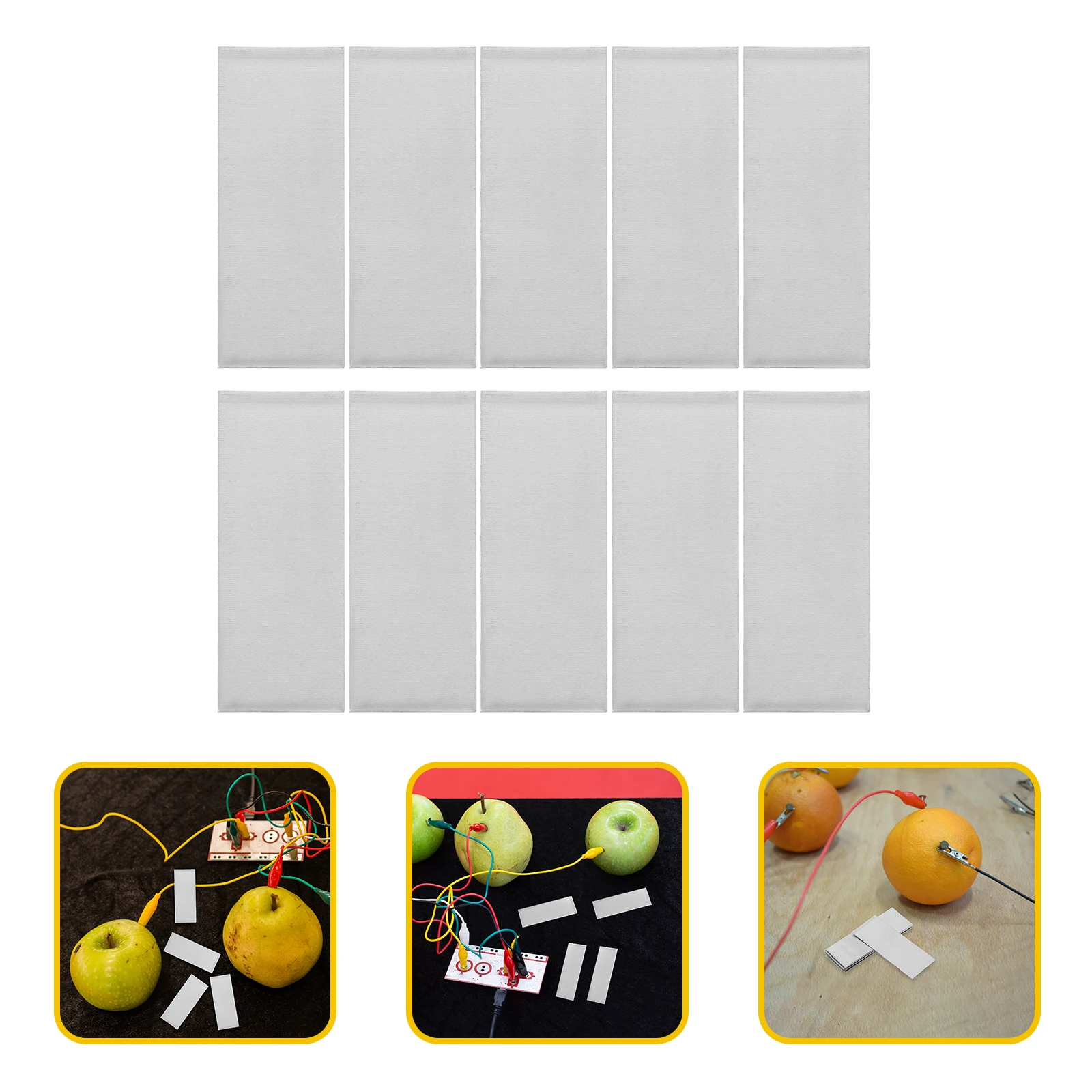 

10pcs 10 Zinc Anode Sheets Electroplating Fruit Experiment Supplies Plates Replacements Strips Tool Parts Zinc Plate