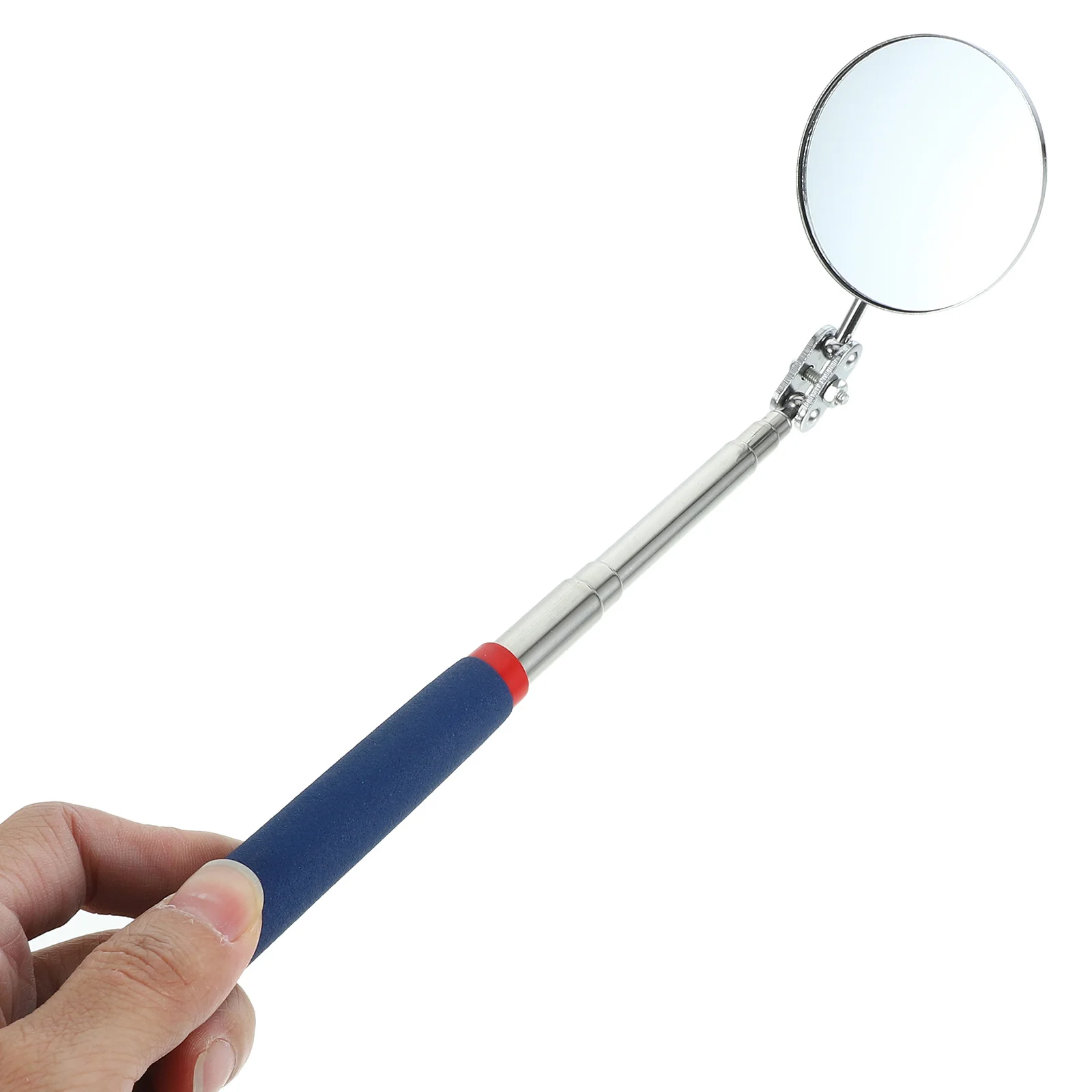 Telescoping Inspection Mirror Extendable Mechanics Mirror Magnetic Base Hd Circular Reflective Surface For Automotive