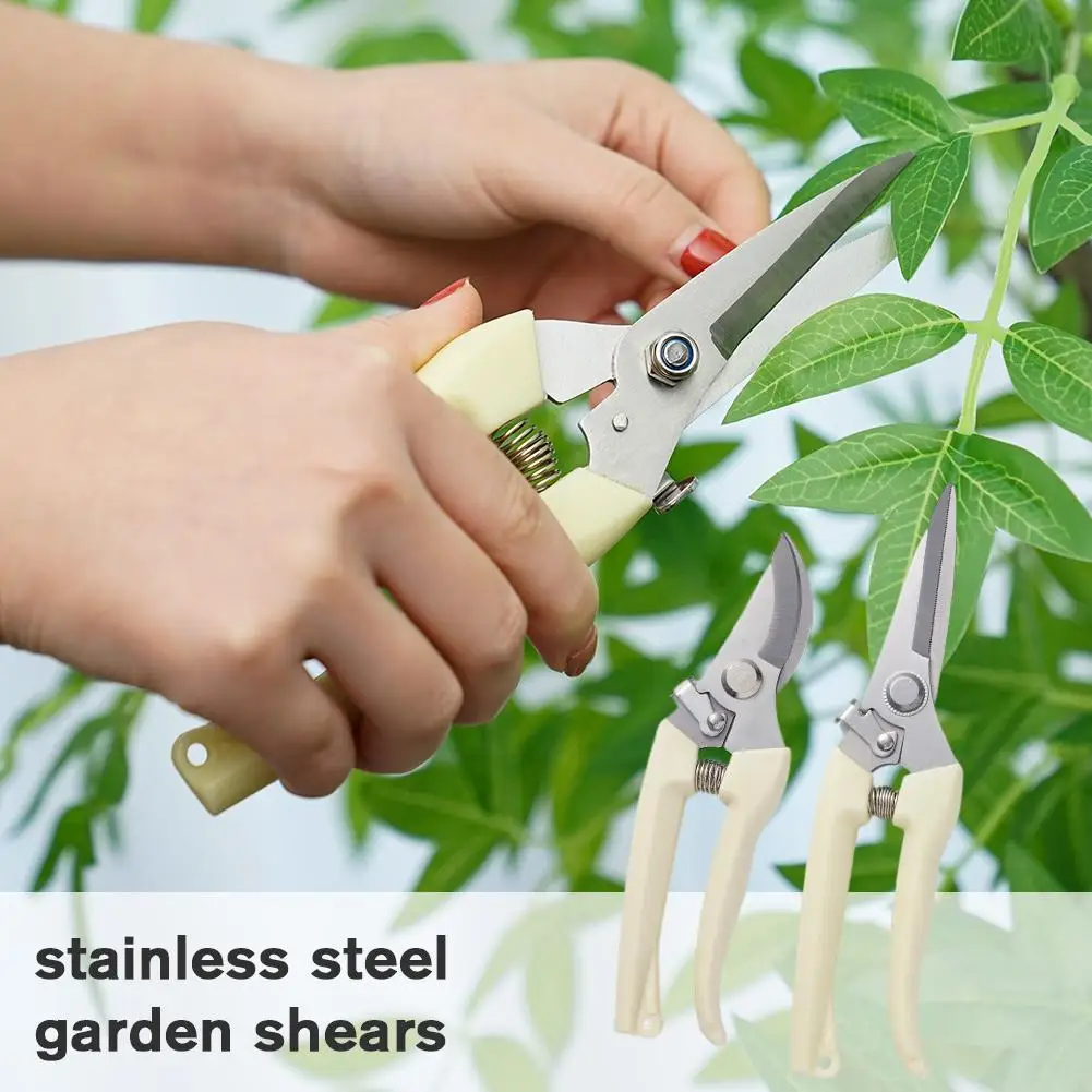 Steel Premium Hand Pruner Gardening Shear Garden Clippers Ergonomic Secateur Tool Accessories Handles Garden Parts With X1Q3