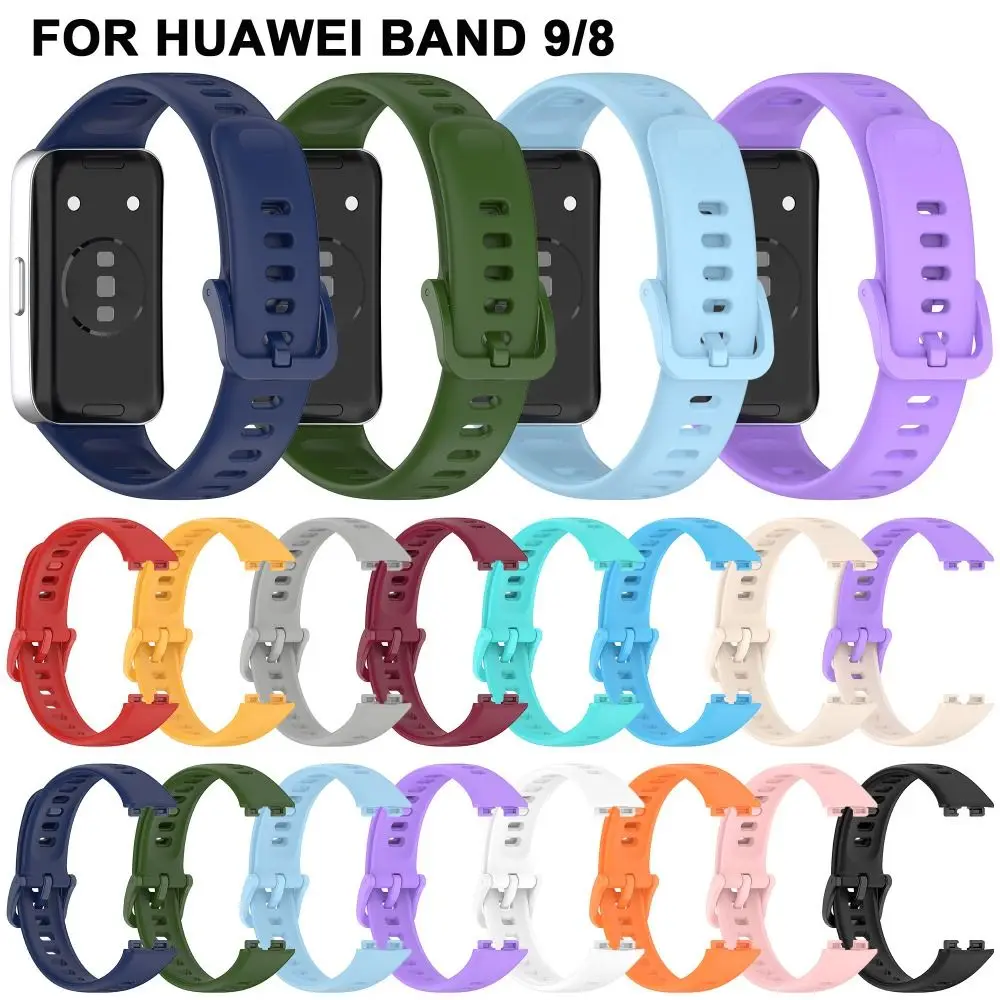 Soft Replacement Silicone Strap Smart Watch Watchband Watch Bracelet Sport Accessories Wristband for Huawei Band 9/8