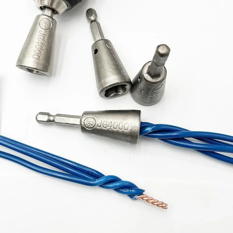 Wire Twisting Tools Electrician Quickly Twister 1.5-6 Square 2-6 Way Twister Wire for 6mm Hexagonal Handle Power Drill Drivers