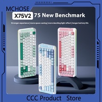 MCHOSE X75 V2 Mechanical Keyboard Tri-Mode Wireless Ergonomics 83keys Hot Swap Customized Gaming Keybaord Pc Gamer Accessories ﻿