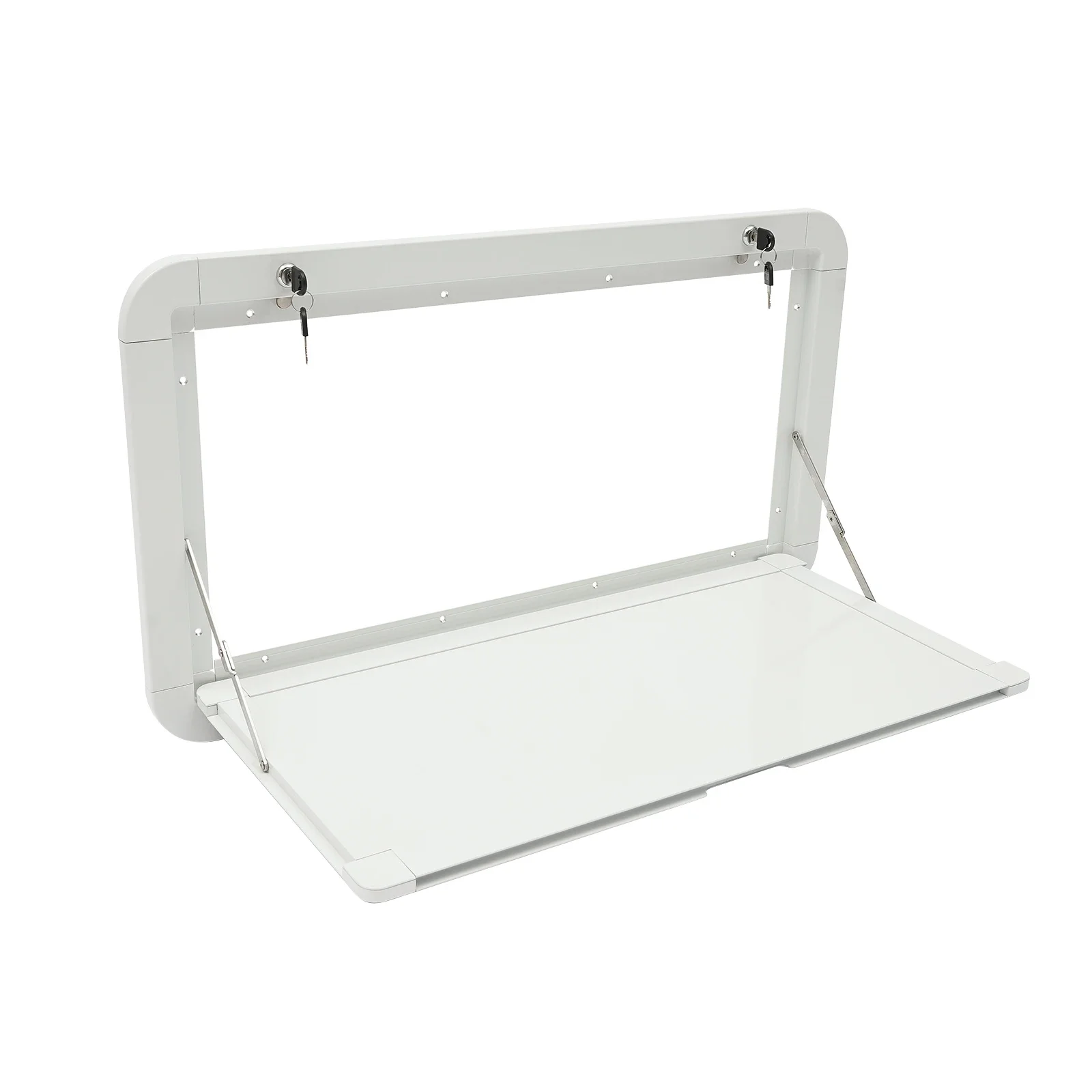 Table extérieure pliante de pique-nique de caravane de RV de bâti de mur en aluminium blanc 800 x 450mm