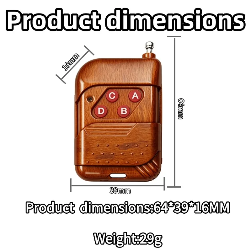 433 MHz Wireless Universal Remote Control Switch DC 12V 4CH RF Relay Receiver and Transmitter for Garage and Gate Controller DIY - view 5