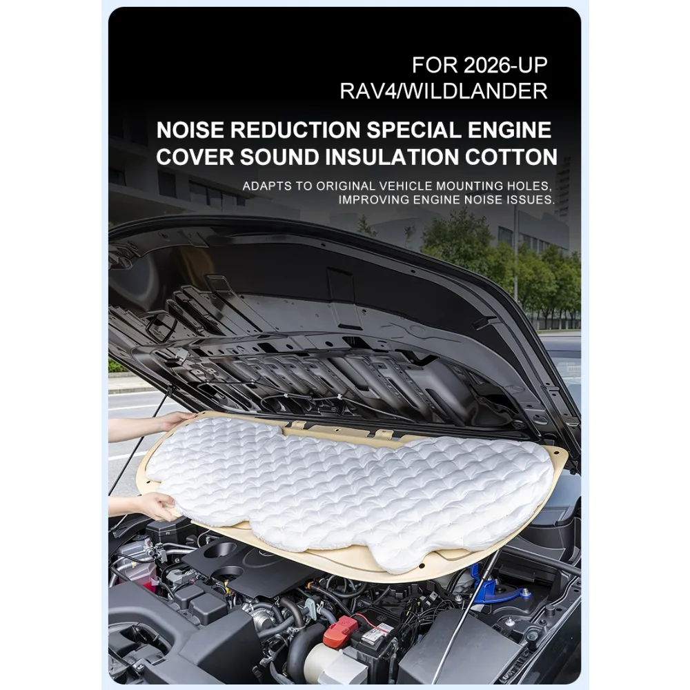 Für Toyota RAV4 2026-2028 Motorhaube Isolierwatte Schalldämmung Hitzeschutzmatte Motorabdeckung Wärmeabsorptionspad Zubehör – Detail 1