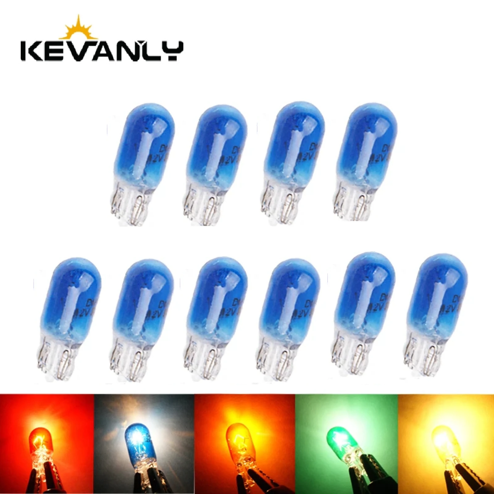 

10/20 pcs car t10 halogen w5w 194 158 wedges 12v 5w xexon lamp warm white amber instrument light reading light clearance lamp