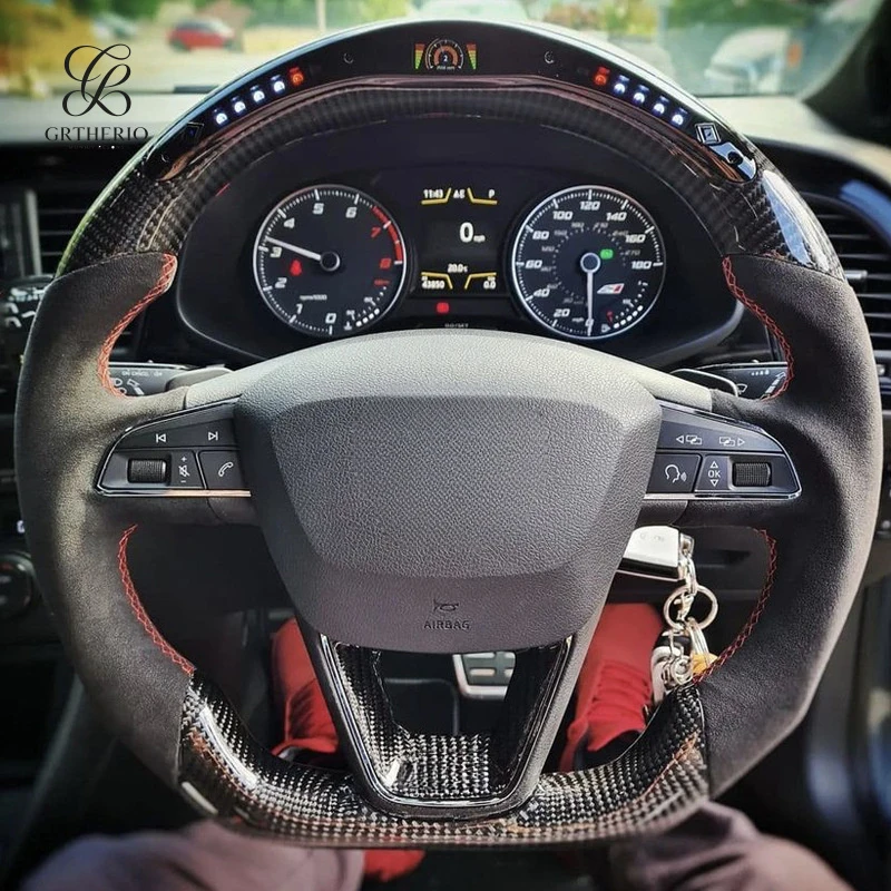 

Suitable for Seat sports version carbon fiber steering wheel modification, direct factory sales