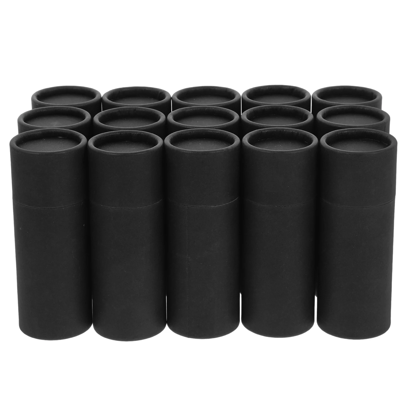 15pcs Paper Gift Box Cylinder Cardboard Universal Empty Boxes Black Jar Bottles Packaging Material Friendly
