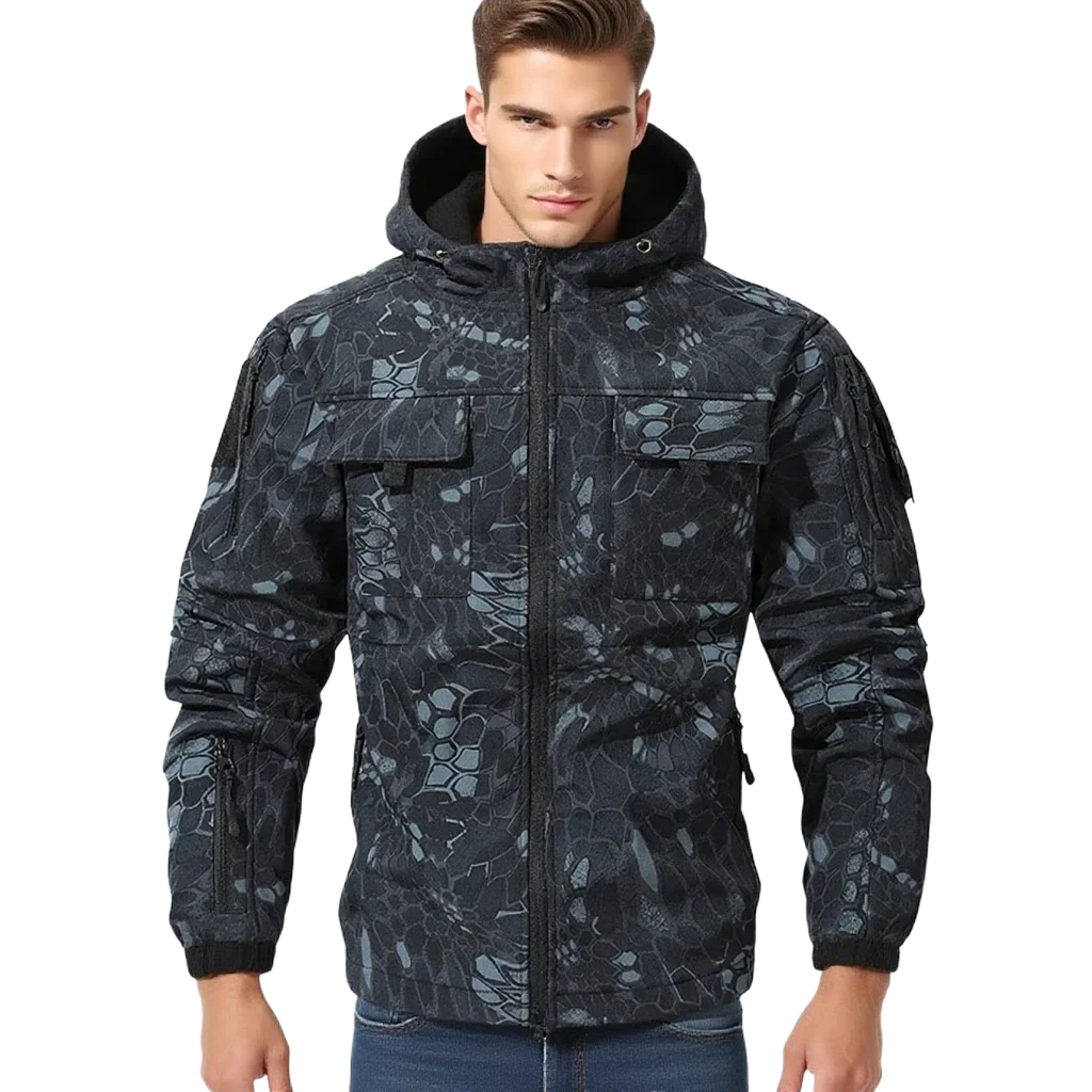 سترة سوفتشيل تكتيكية جديدة للرجال سترة ناعمة مموهة للاستخدام الخارجي مقاومة للرياح ومقاومة للماء سترة تكتيكية دافئة متعددة الجيوب