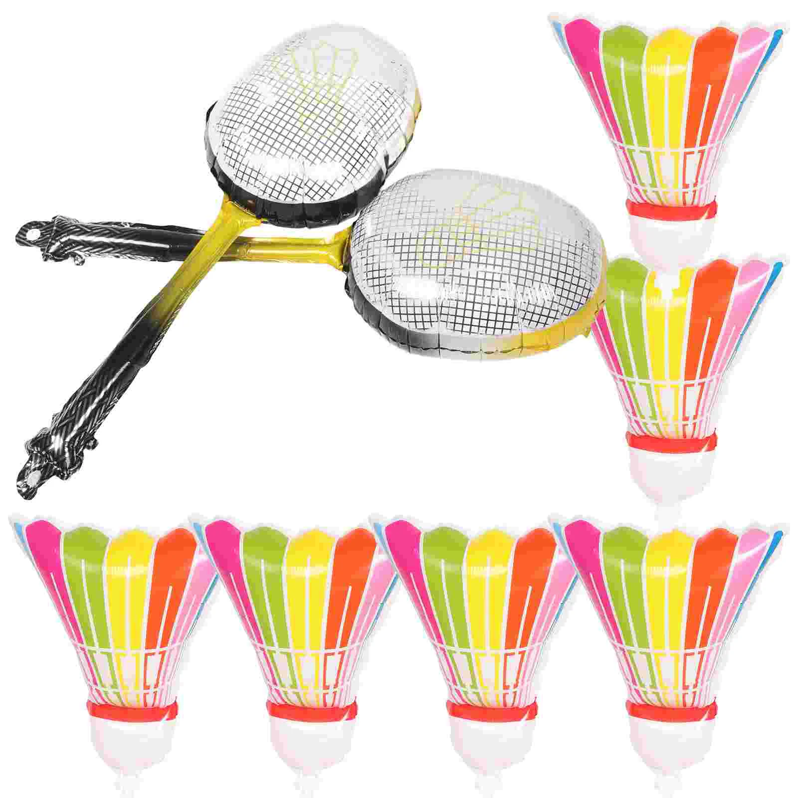 

8 Pcs Badminton Racket Balloon Balloons Football Party Decorations Sports Aluminum Foil Themed