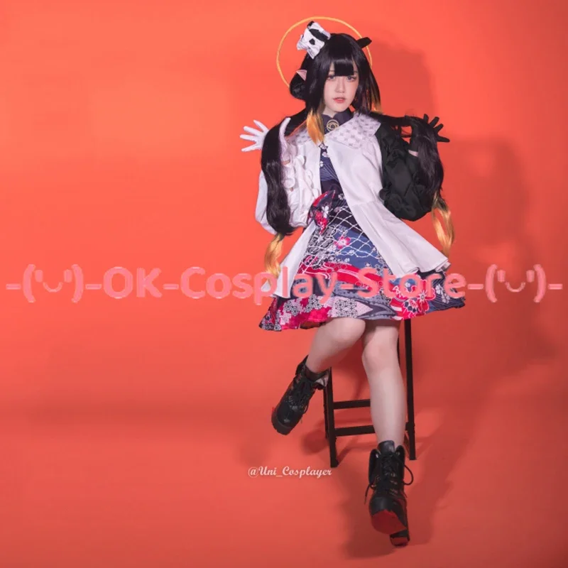 Ninomae Inanis Cosplay Costume Vtuber Cosplay Dress Halloween Carnival YouTuber Clothing Anime Outfit Custom Made