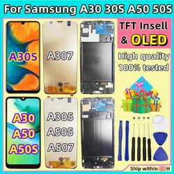 OLED For Samsung Galaxy A30 A30s A50 A50s LCD Display Touch Screen Digitizer Assembly For Samsung A305F A307FN A505F A507FN