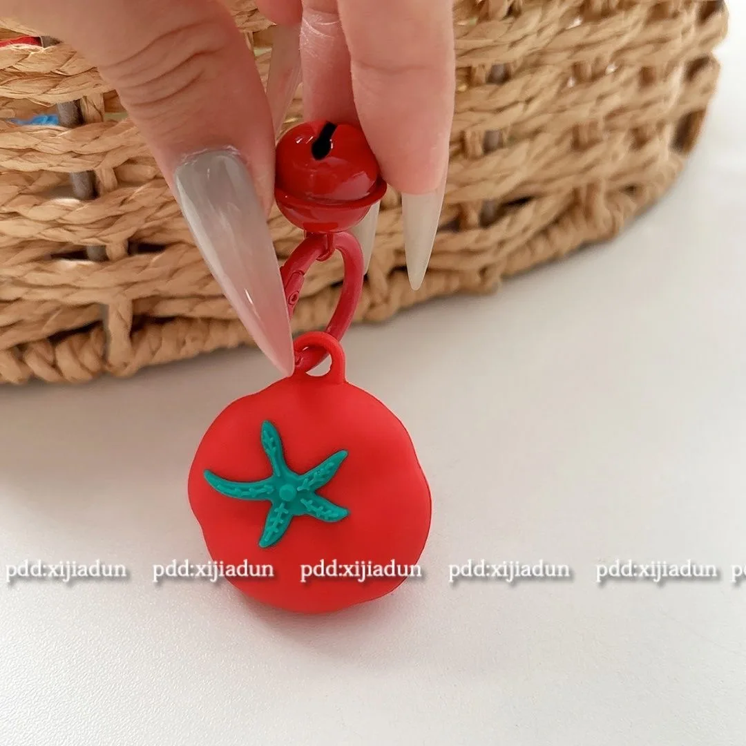 

2pcs Tomato compatible for AirTag protective case for Apple AirTags anti loss device Air Tag protective case Tracker anti drop