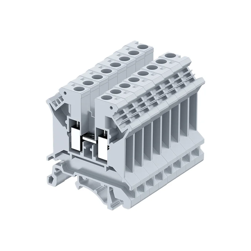 DIN Rail Terminal Block Set UK5N 4mm², Screw Clamp Modular Connector For Power Distribution, CE RoHS Certified, 20PCS/Lot