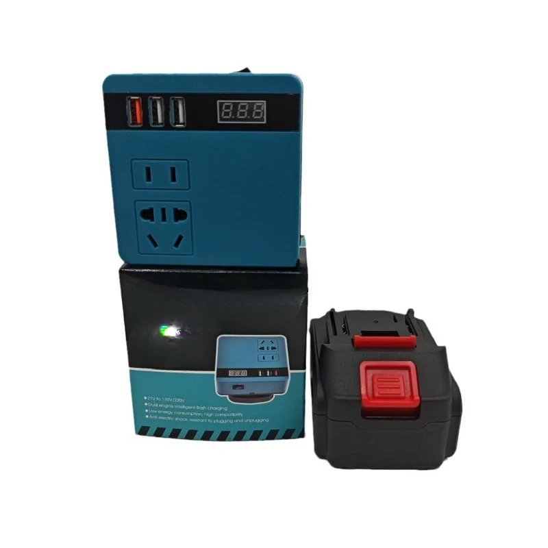 Portable Rechargeable Lithium Battery Inverter DC-AV Converter Outdoor Operation Power Tool Accessories