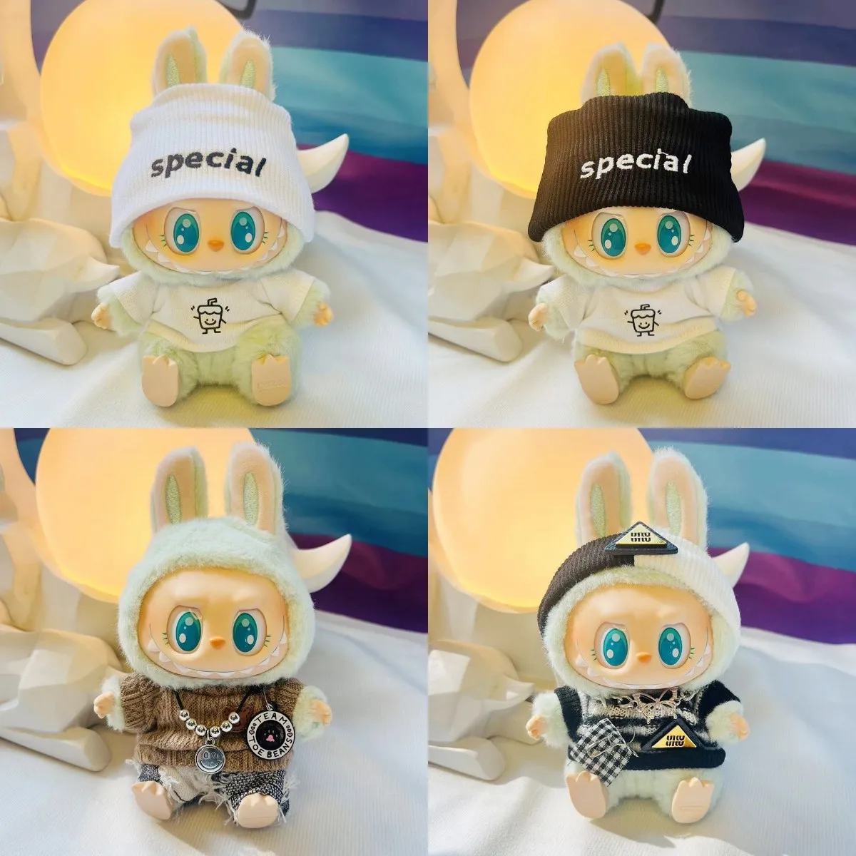 17cm Labubu I II Idol Dolls Fashion Clothes Sitting Party Cute Mini peluche Doll'S Outfit accessori di abbigliamento per la corea Kpop Exo