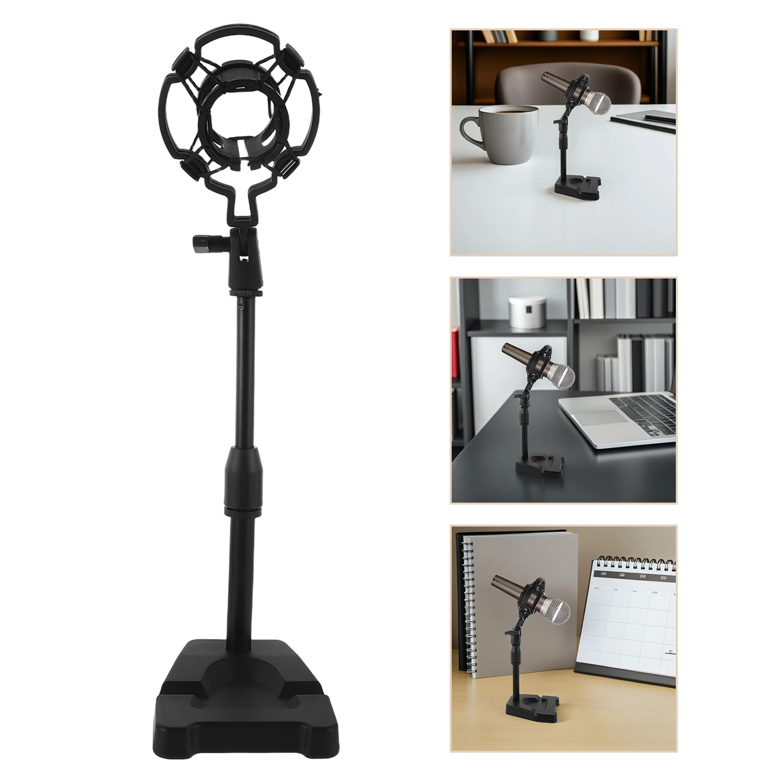 

Desktop Microphone Stand 45mm Plastic Shock Mount Anti Mic Holder Live Singing Recording Studio Use mic for desktop