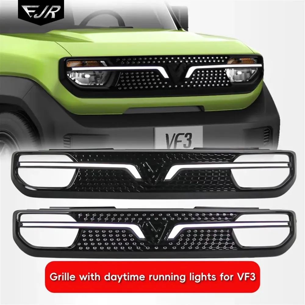 For VF3 Taillight LED Through Light Pure Electric car for VinFast Front Grille Light Modification Turn Signal Driving Lamp