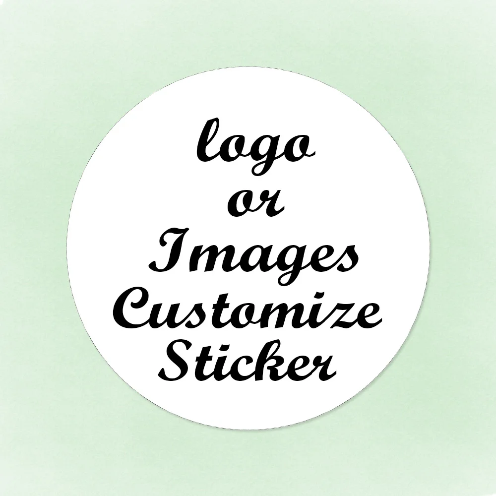 100pcs Customize Round Sticker DIY Seal Stickers Personalize LOGO Multiple Styles Wedding Birthday White Customized Products