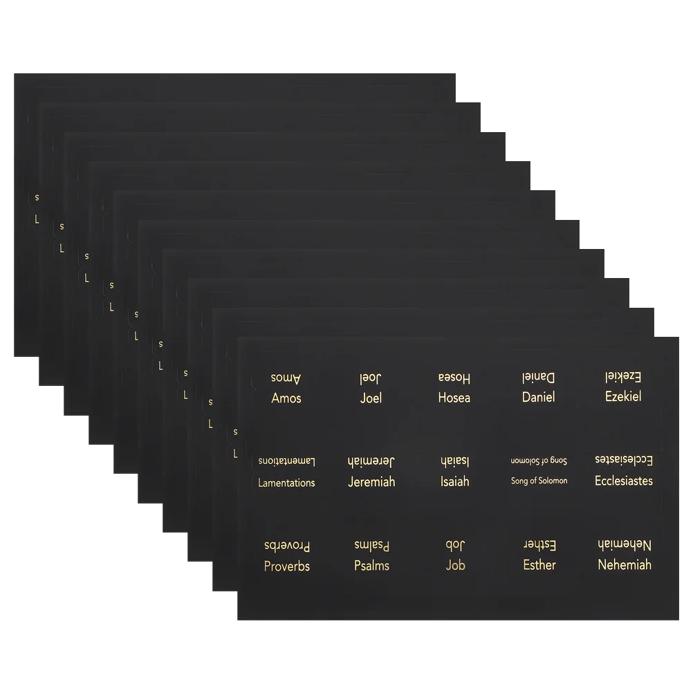 10 قطعة علامات تبويب مؤشر الكتاب المقدس قشر وعصا الذهب احباط مقاوم للماء قابلة لإعادة الاستخدام طباعة كبيرة الكتاب المقدس الملاحة كتاب الملحقات