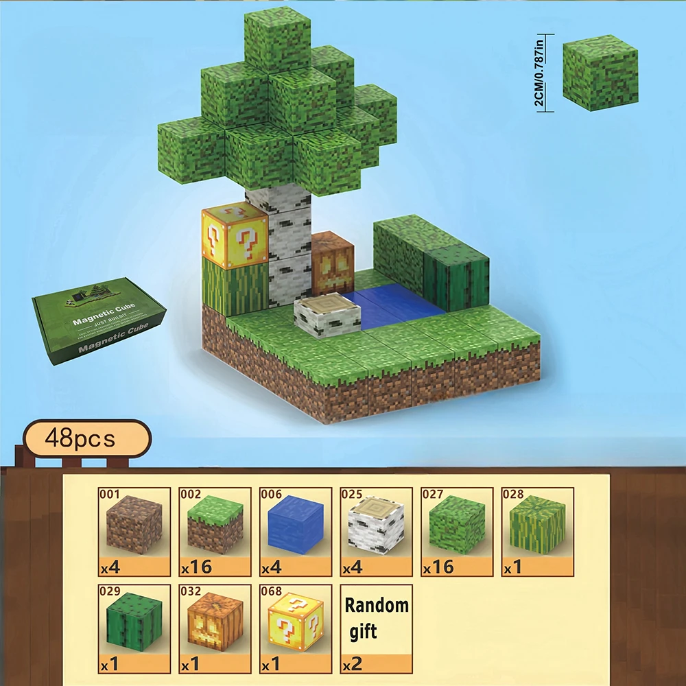 Kreative magnetische Bausteine – Build My Magnet World Set für 3–6 Jahre alte Jungen und Mädchen, ideale Weihnachtsgeburtstagsgeschenke