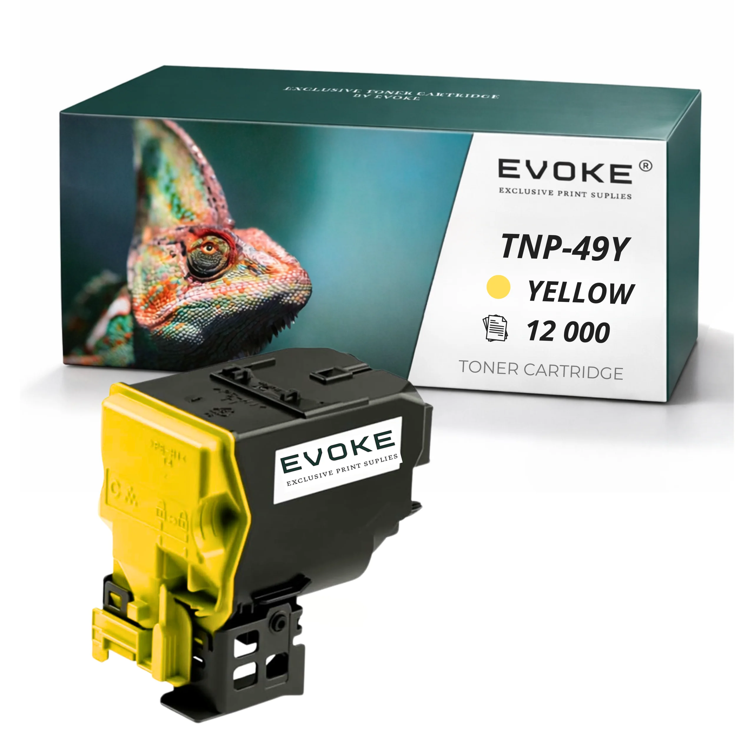 Evoke Compatibele Toner voor Konica Minolta Tnp-49Y Tnp49Y Tnp-49 Tnp49 A95W250 Geel 12000 Pagina's Bizhub C3351 C3851 C3851Fs