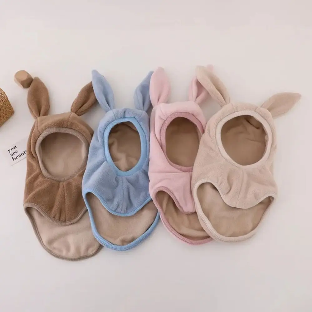 

Cartoon Winter Kid Bear Ear Cap Warm Windproof Hood Beanies Plush Balaclava Hat Boy Girl