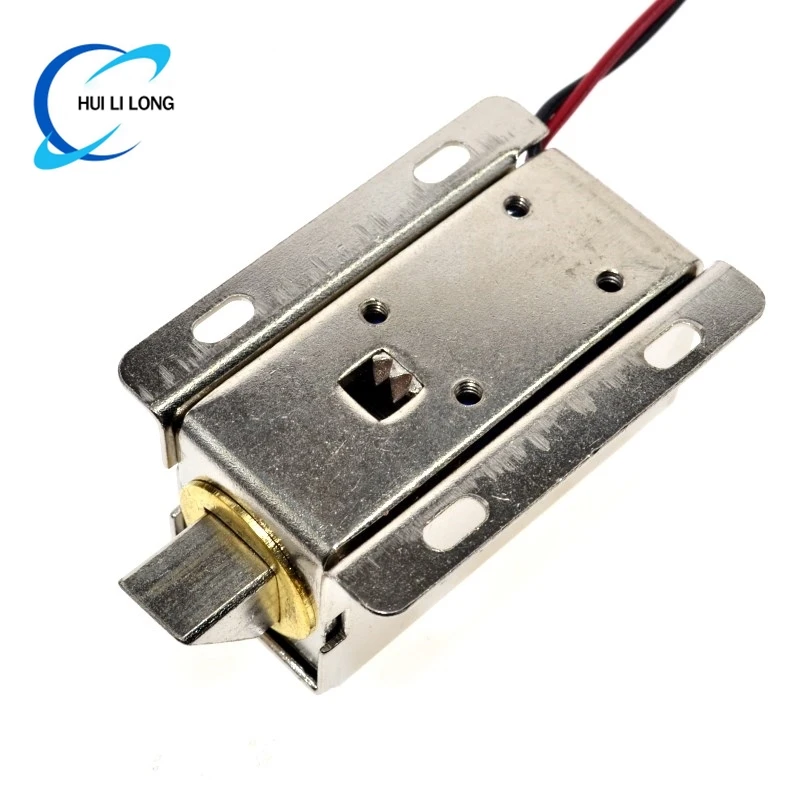 WAVGAT DC 12V قفل الملف اللولبي الكهربائي مجموعة اللسان لأعلى لدرج خزانة الباب #4