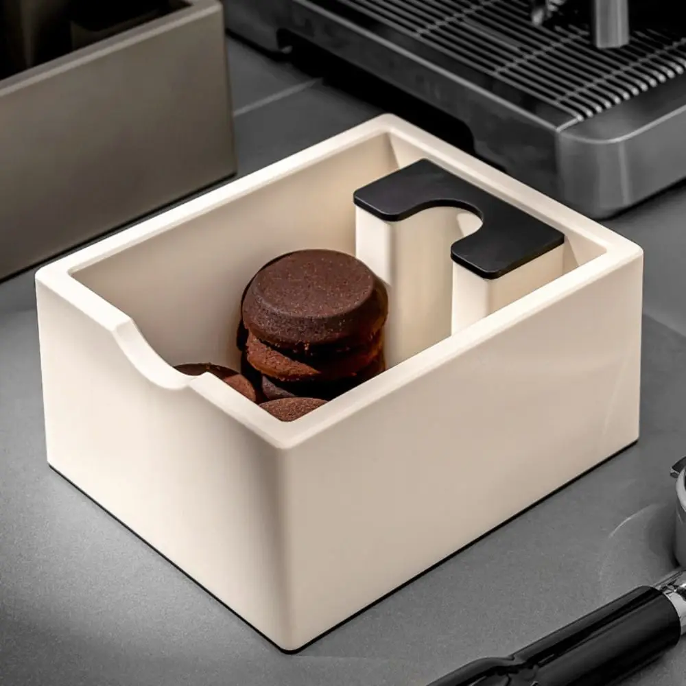 

Rectangular Coffee Knock Box Thickened Anti Slip Base Espresso Grounds Container Removable Low Noise Coffee Knocking Slag Bucket