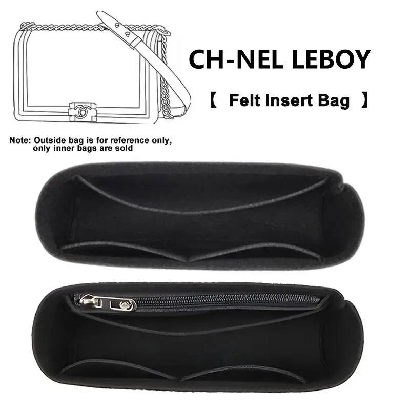 Fits For BOY Ch-nel Felt Insert Bag Organizer Leboy Makeup Handbag Travel Inner Purse Liner Portable Cosmetic Bags