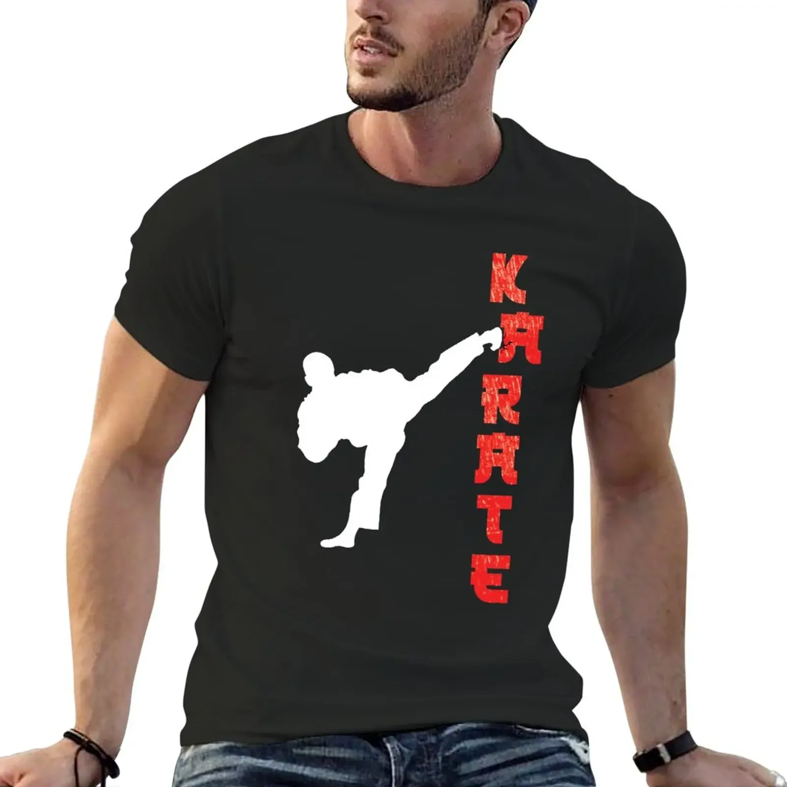 

Karate T-Shirt customizeds Aesthetic clothing Short sleeve tee mens champion t shirts