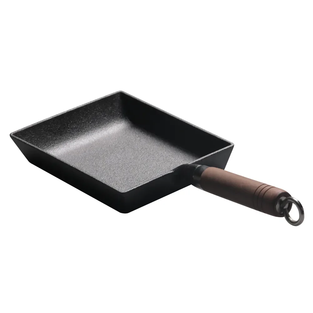 

Tools Omelette Japanese Style No Coating Frying Pan Heat Resistant Tamagoyaki Rectangle Cast Iron Thickened Kitchen Mini