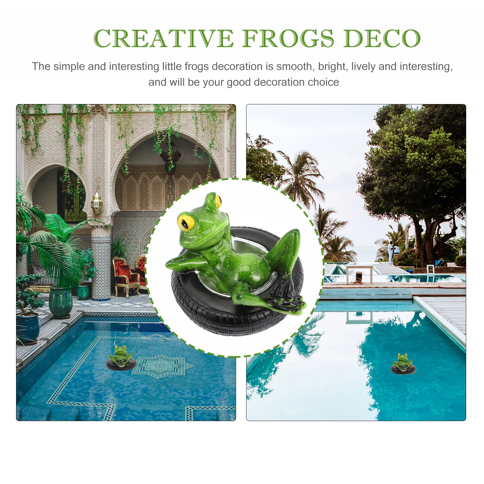 

Floating Frog Ornaments Resin Craft Garden Lawn Pond Balcony Yard Pool Decor Frogs Model Animal Statue Sculpture Water-floating
