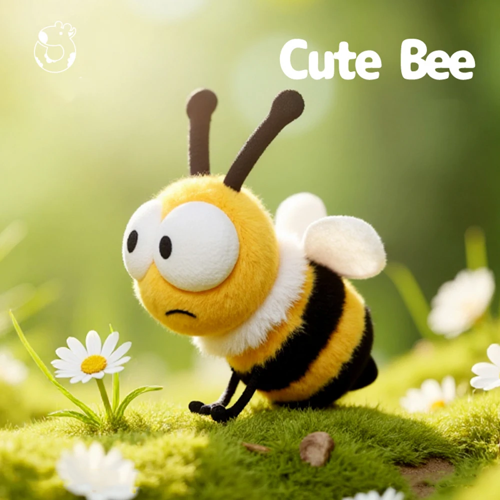 Cartoon Honey Bee Plush Toys Soft Cute Spring Stuffed Animals for Kids Funny Birthday Gift for Girls And Boys