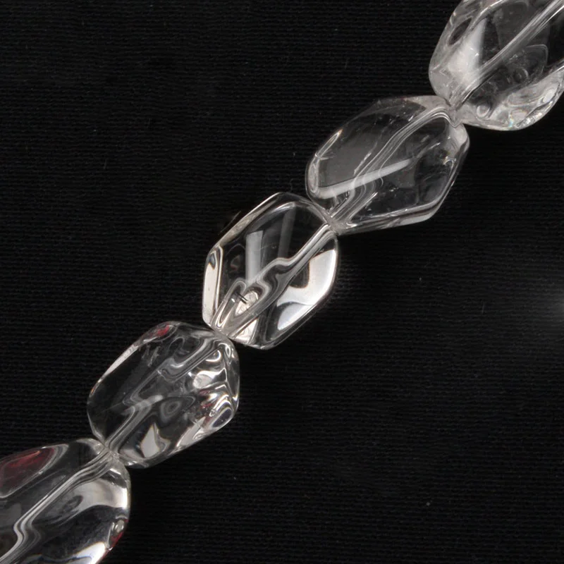 White Rock Quartz Beads 15'' Irregular Freeform Clear Crystal Beads For Jewelry Making Beads Necklace DIY Beads Accessory Gift