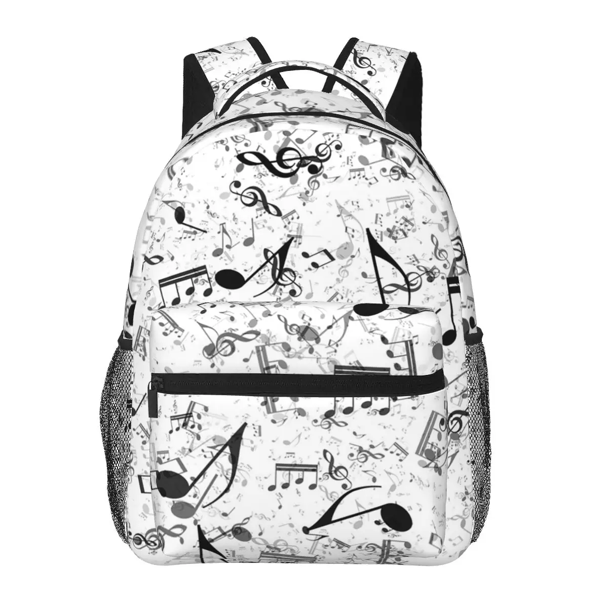 

Студенческий рюкзак с басовыми нотами, школьная сумка, походный дорожный рюкзак для мальчиков и девочек, модная сумка для книг, сумки на плечо