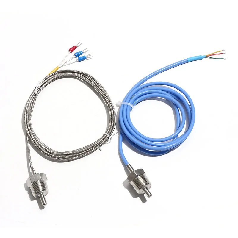 

1PC PT100 Three-way Temperature Sensor Water Pipe DN8/DN10/DN15/DN20/DN25 Thread Waterproof Shielding Thermal Resistance Probe