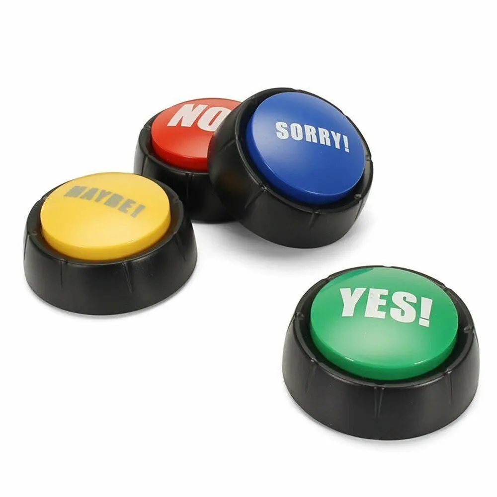 High Quality Plastic Sound Button 85db Holiday Supply Sound Talking Funny Button Party Gift Talking Button