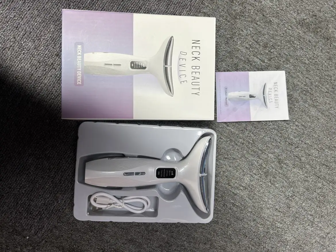 

Аппарат для лифтинга лица и шеи с LED-подсветкой и микротоками, 3 цвета, для домашнего использования, удаление второго подбородка, косметологическая техника, в наличии на складе в ЕС