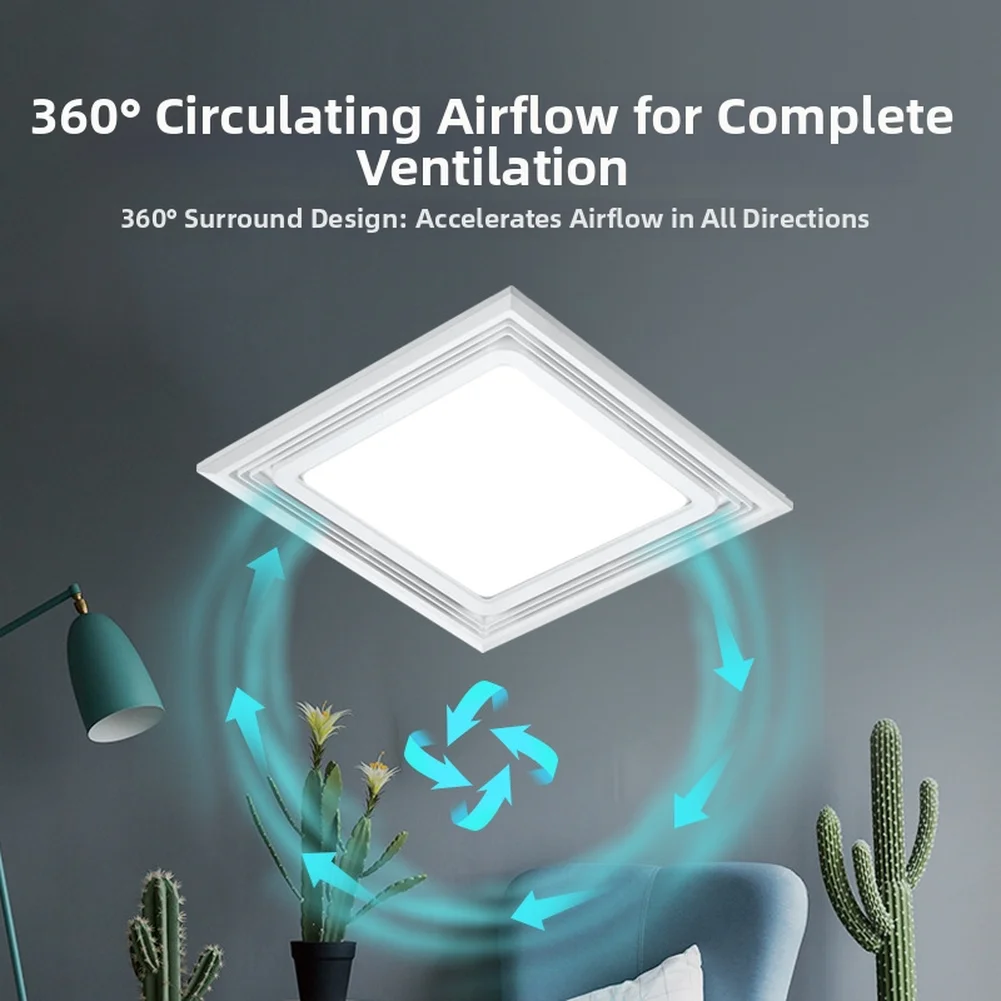 Ceiling Ventilation Fan, Lighting 2-in-1 Exhaust Fan With LED Light, Exhaust Fan  Heating, Cooling Cooling Systems Fan