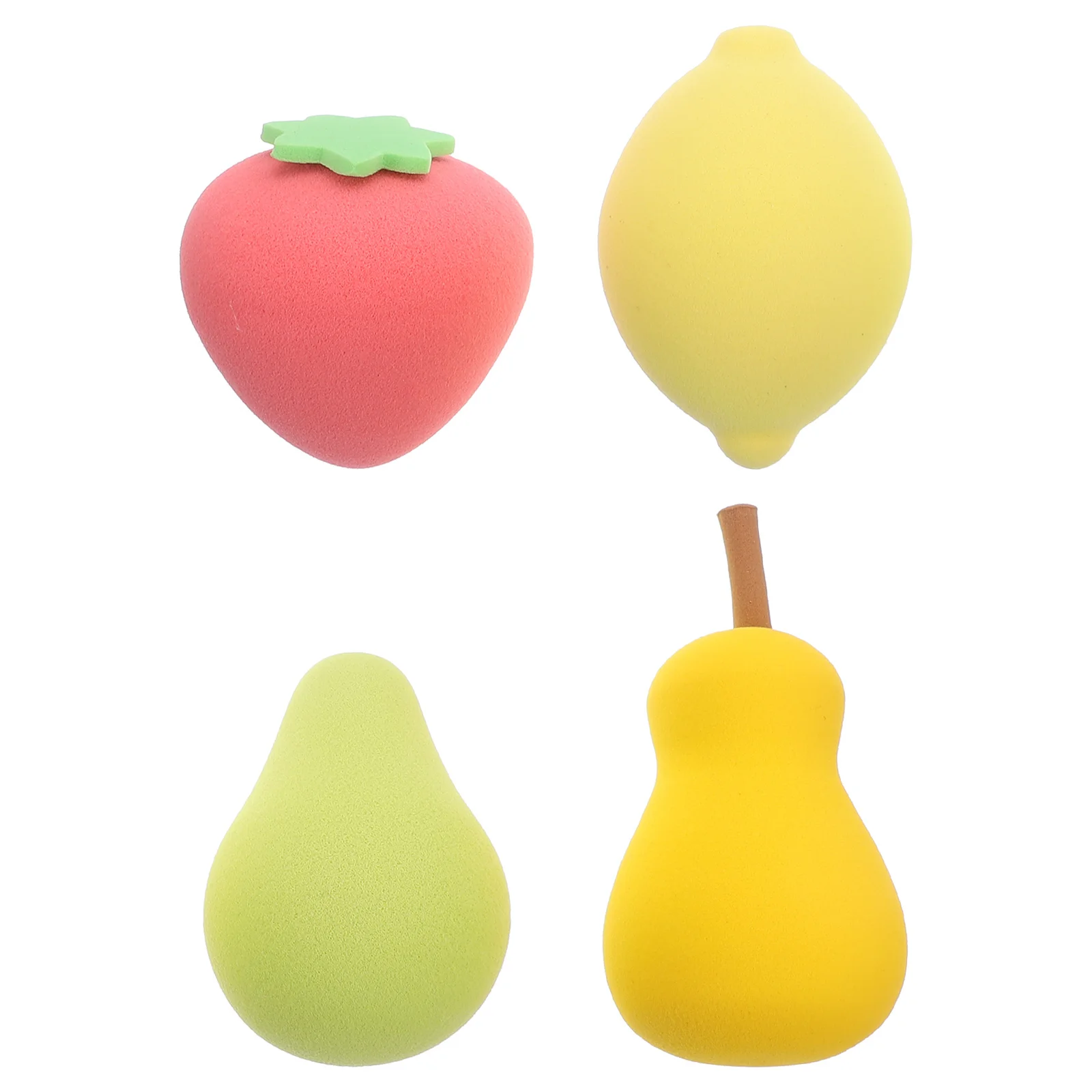 4Pcs Small Fruit Makeup Sponges Supple Powder for Face Foundation Cream Concealer Even Application No Marks Women Beauty
