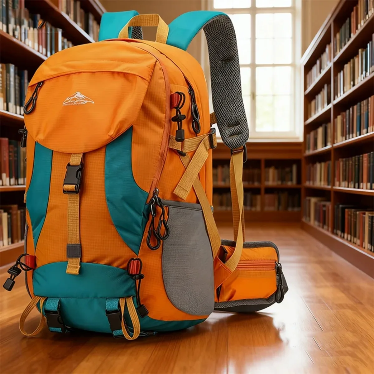 

Водонепроницаемый походный рюкзак большой емкости, легкий уличный дорожный рюкзак для мужчин и женщин с задней панелью из сетки из смолы