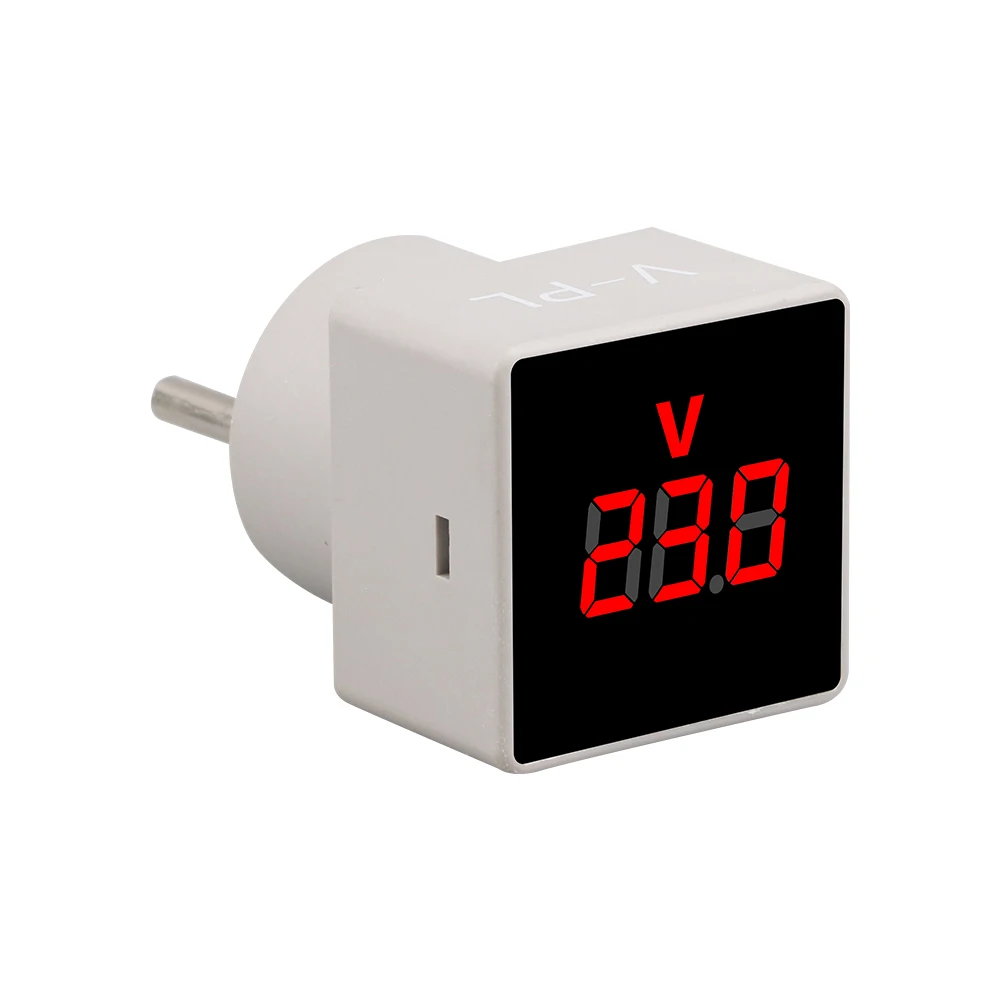 AC 50-380V Socket Type LED Digital Voltmeter 110V 220V Voltage Meter Voltage Tester EU Plug