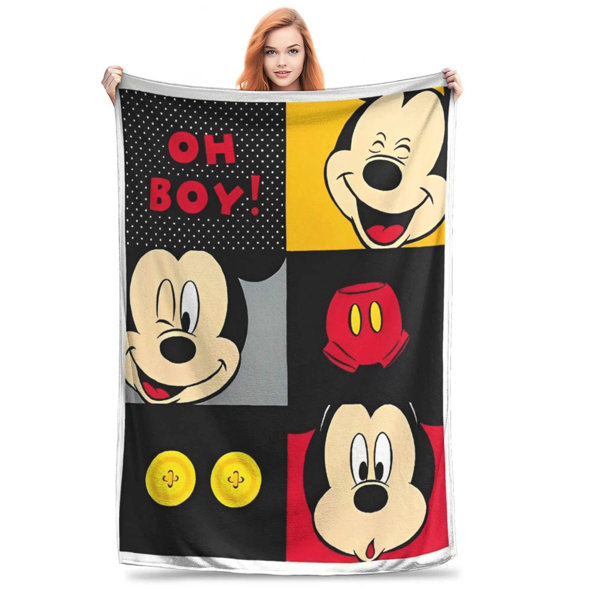 Mickey Mouse Cartoon Blanket Ultra Soft  Throw Blankets for Sofa 50x60 Inch Multiple Sizes Quilt