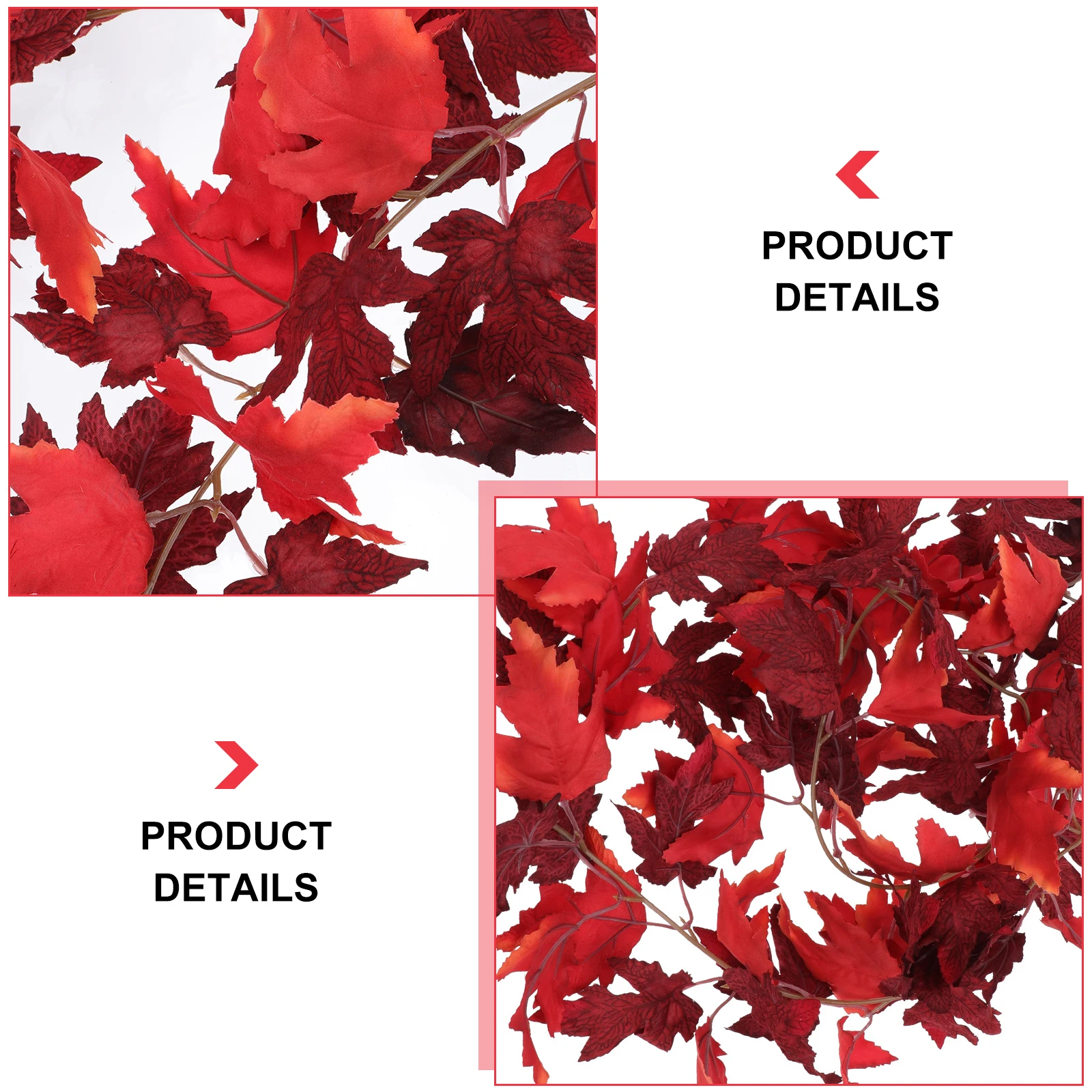 

2 Pcs Simulated Maple Leaf Decoration Home Artificial Autumn Wreath Window Plastic Leaves Decorations Scene