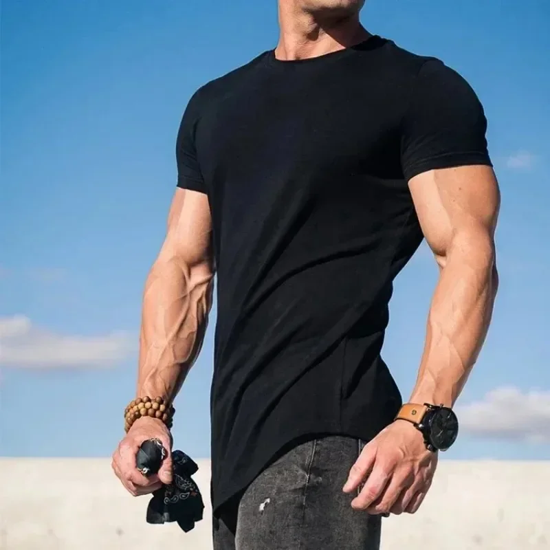 

2025 Summer New 100% Cotton Loose Casual Solid Color Fashion Round Neck Short Sleeve T-shirt Top for Male and Female Couples