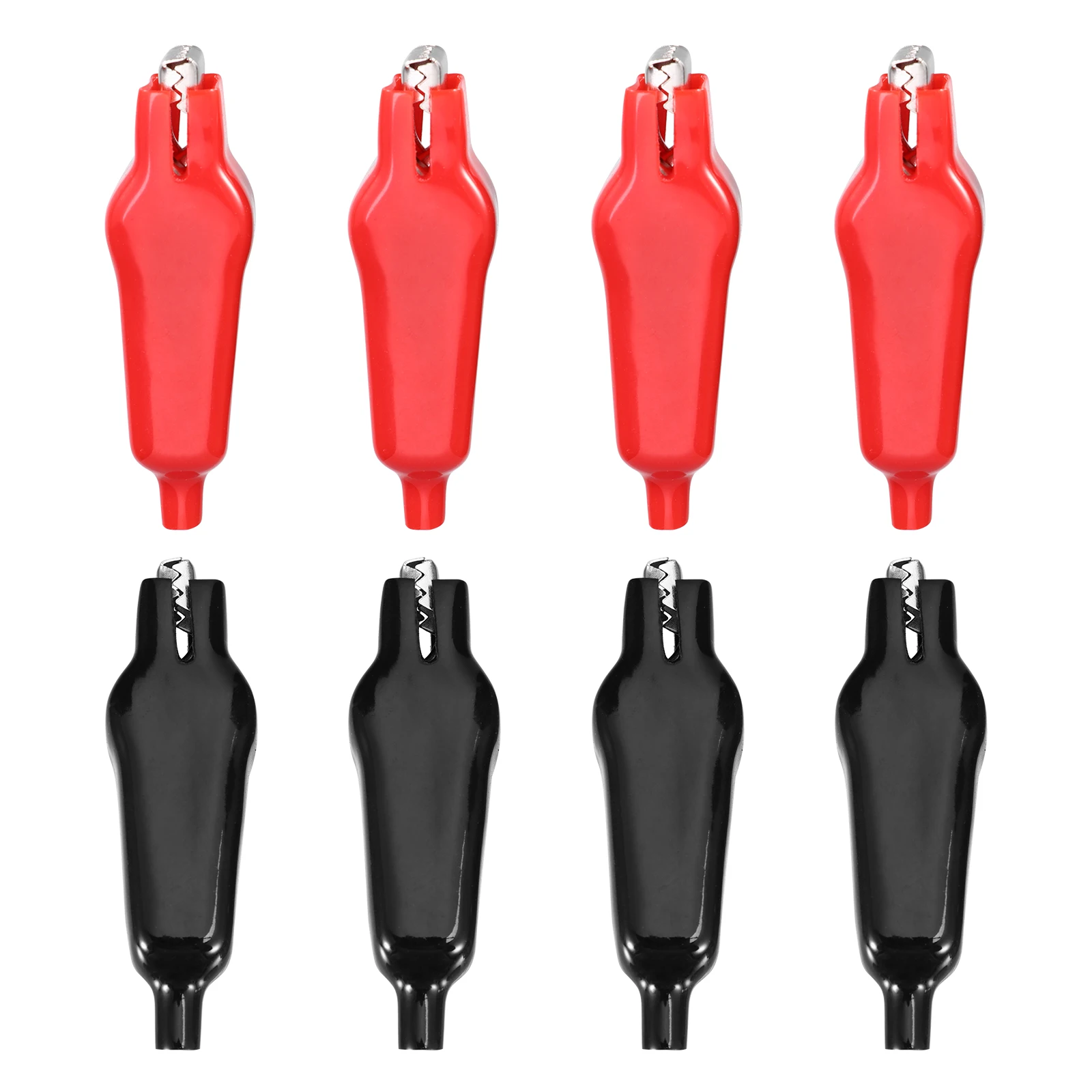 

8 pcs Crocodile Clips Large Size Connector Electric Test Clamp Rust Proof Durable Copper ABS Material Double Insulation