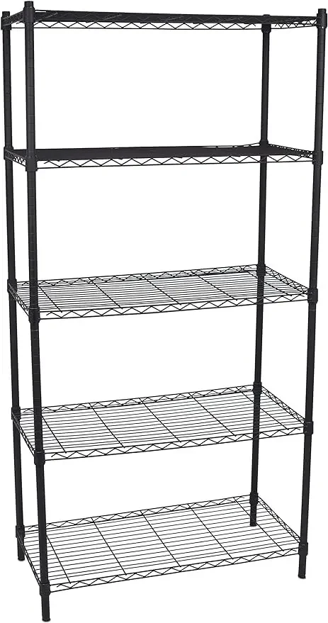 5-Shelf Adjustable Wire Shelving 200 lbs.per Shelf  Heavy Duty Storage  Wire Rack Organizer  36