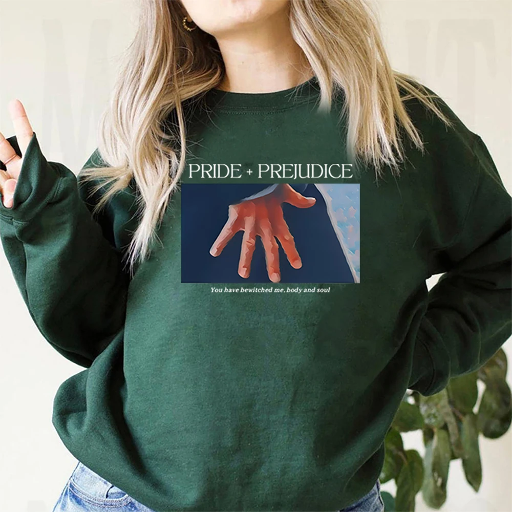 Jane Austen Sweatshirt Pride and Prejudice Hoodie Mr Darcy Elizabeth Bennet Sweater Pemberley Retro Bookish Crewneck Sweatshirt